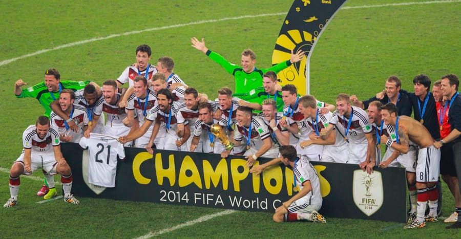 Alemania levantando el trofeo de la Copa del Mundo en el Maracaná en 2014
