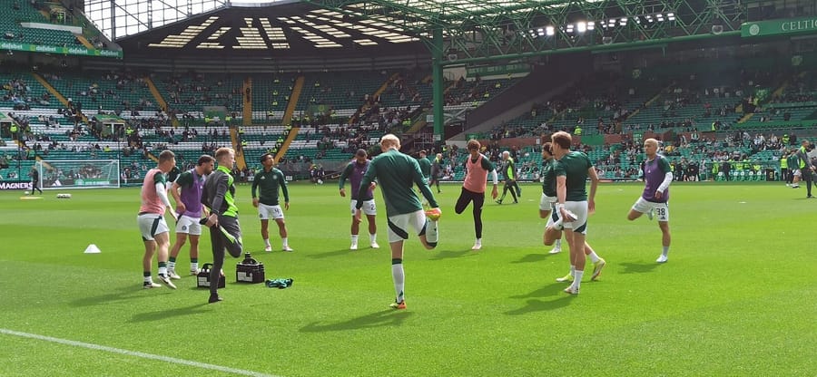 Celtic Park, el estadio del Celtic en Glasgow, en un dia de partido con las gradas llenas
